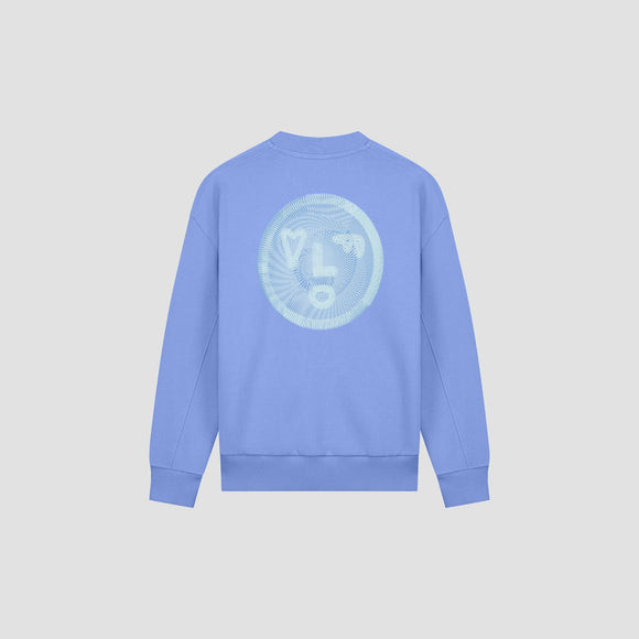 Spiral Face Crewneck - Summer Sky Blue