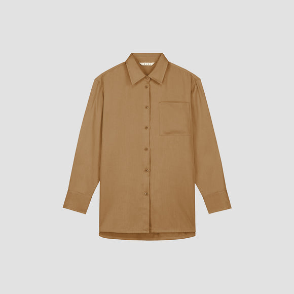Drapey LS Shirt - Cinnamon Brown