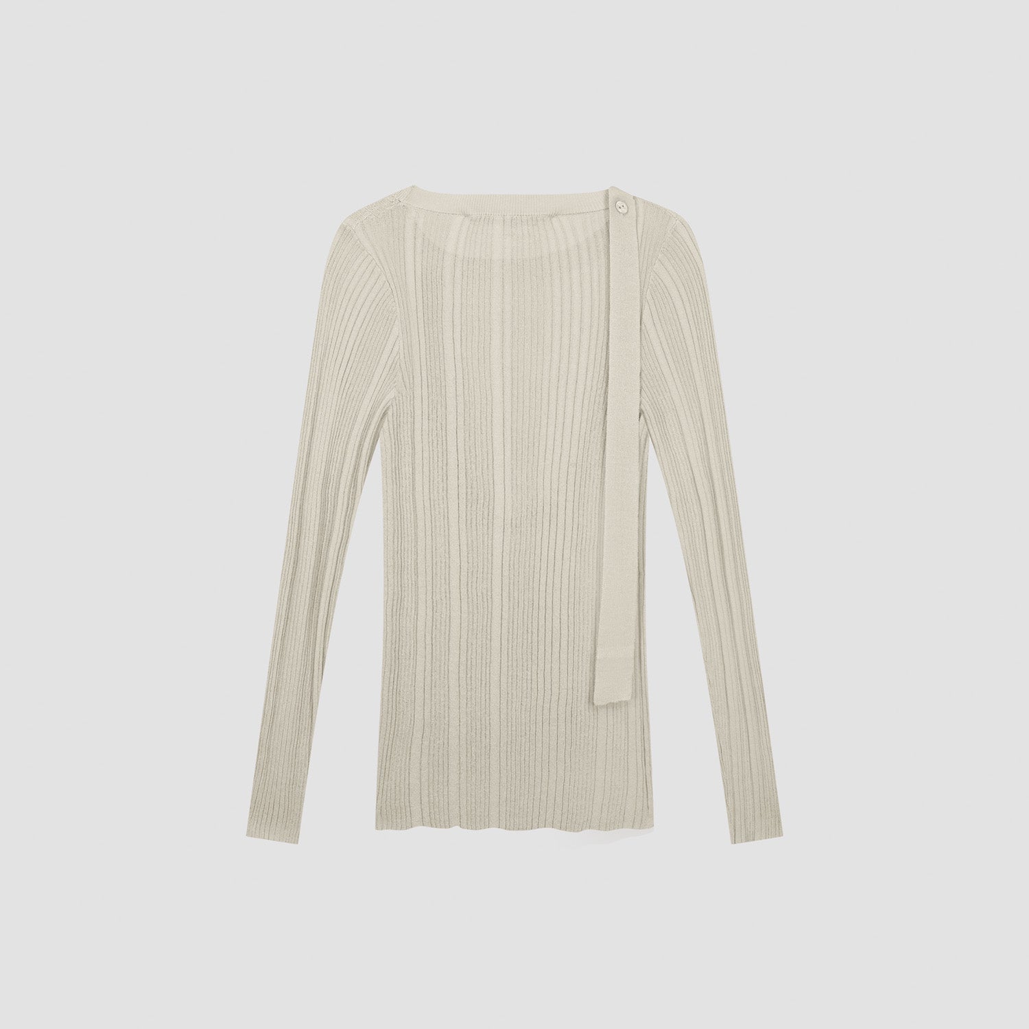 Adjustable Tie Knit Top - Cement