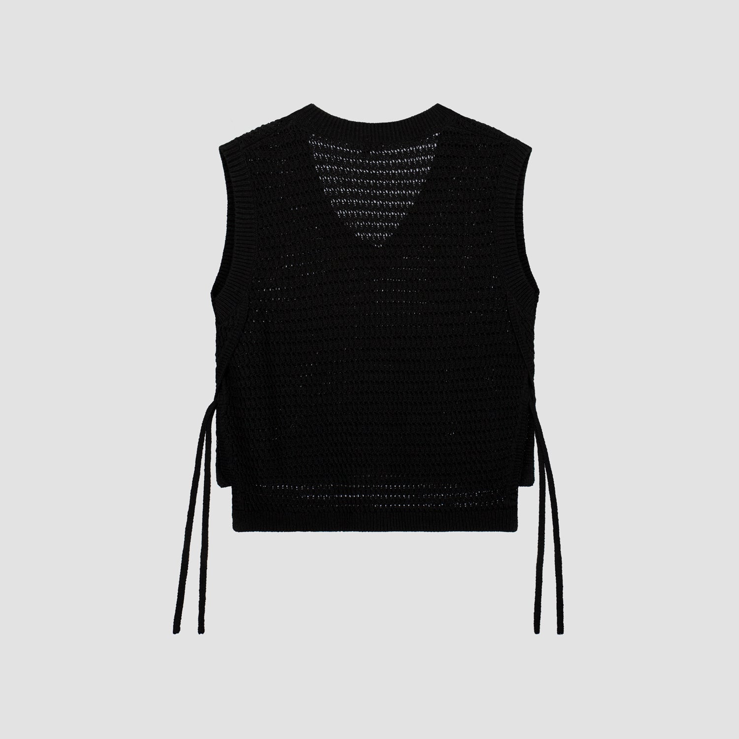 Open Knit Vest - Black – OLAF