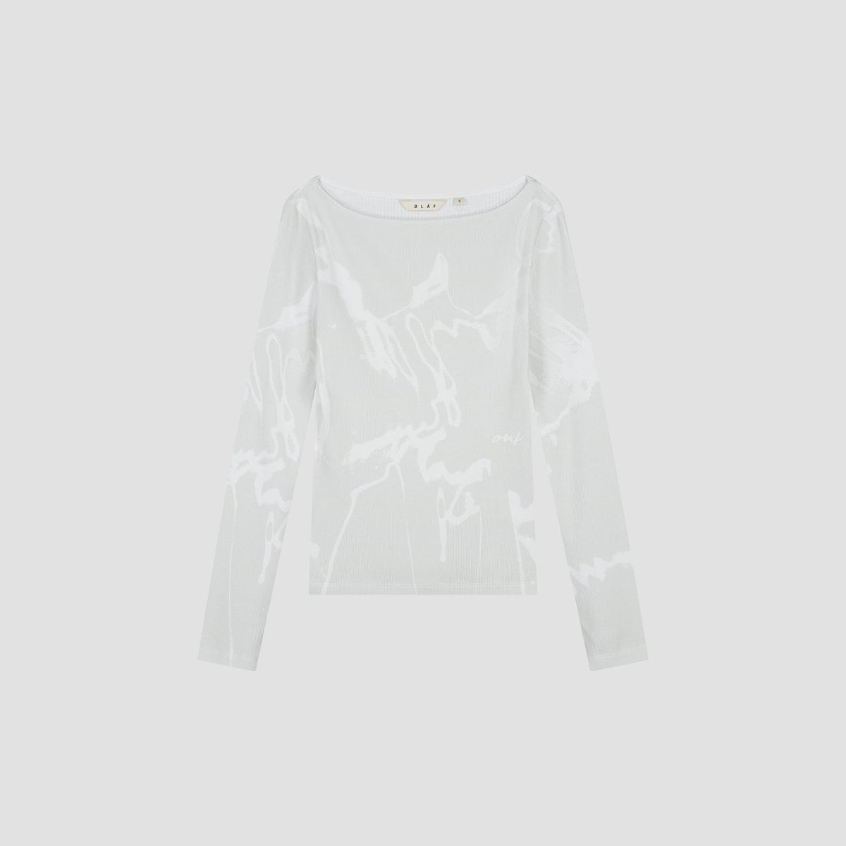 AOP BOAT NECK TOP | CEMENT
