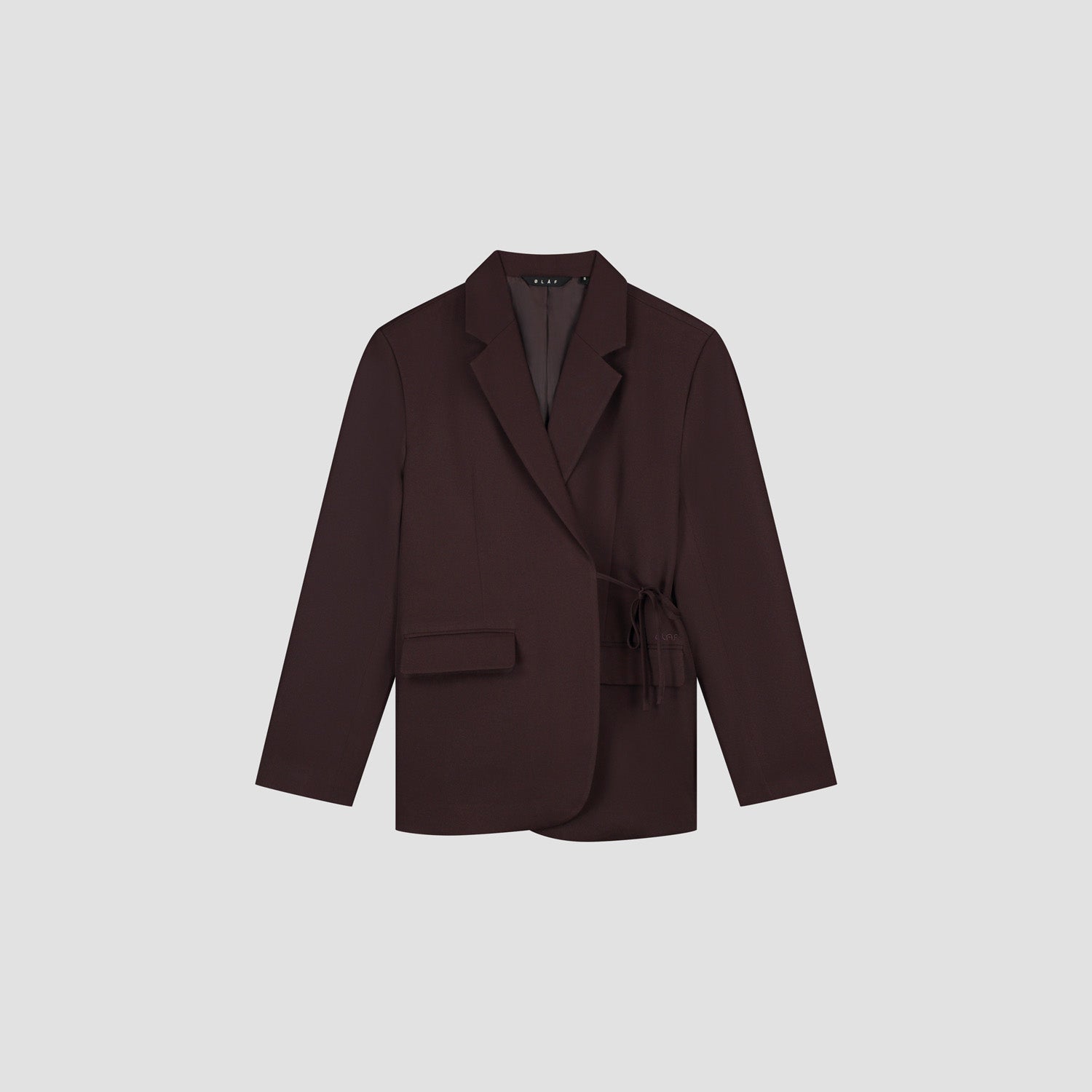 Tie Detail Tailored Blazer - Hot Fudge