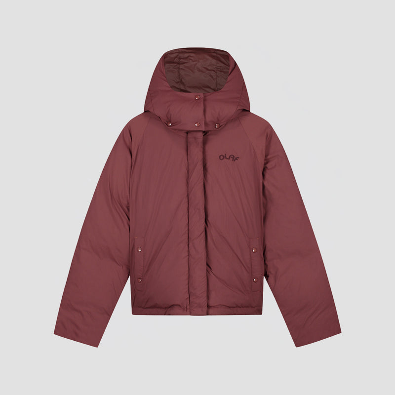 Hooded Puffer Jacket - Rum Raisin