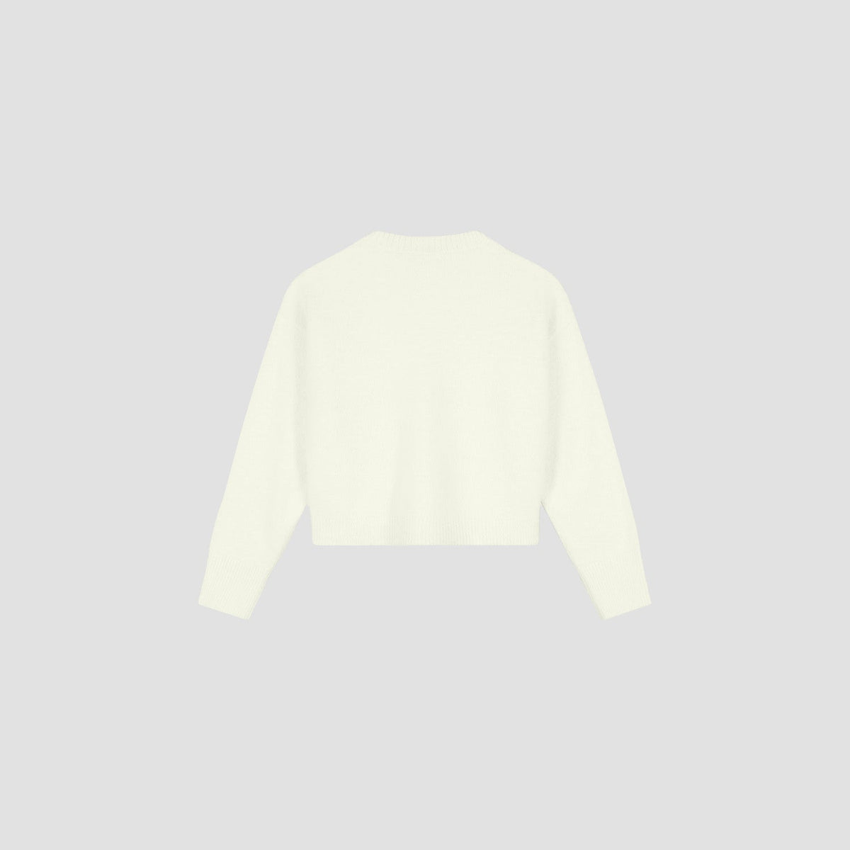 FLUFFY SCRIPT LOGO KNIT | OFF WHITE