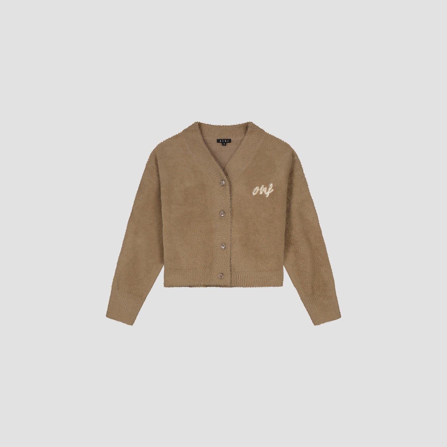 Fluffy Script Logo Cardigan
