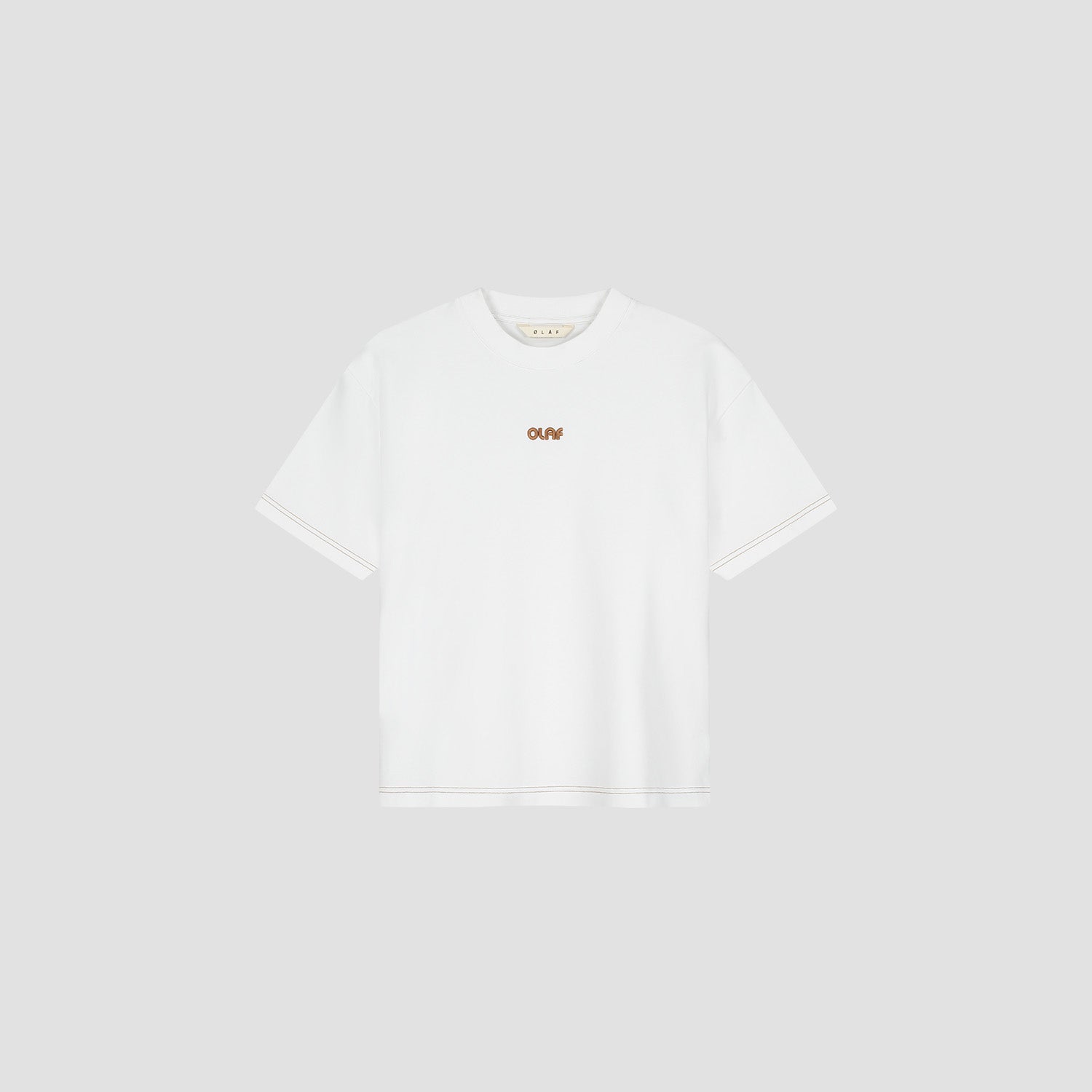 Contrast Retro Logo Boxy Tee - Optical White