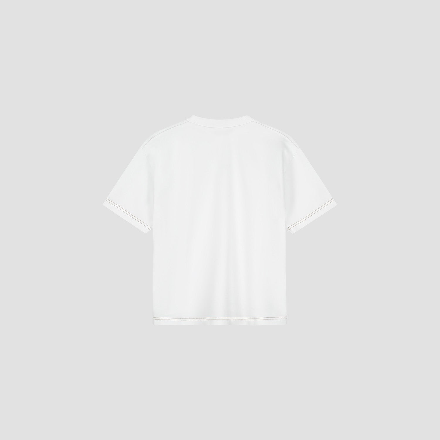 Contrast Retro Logo Boxy Tee - Optical White