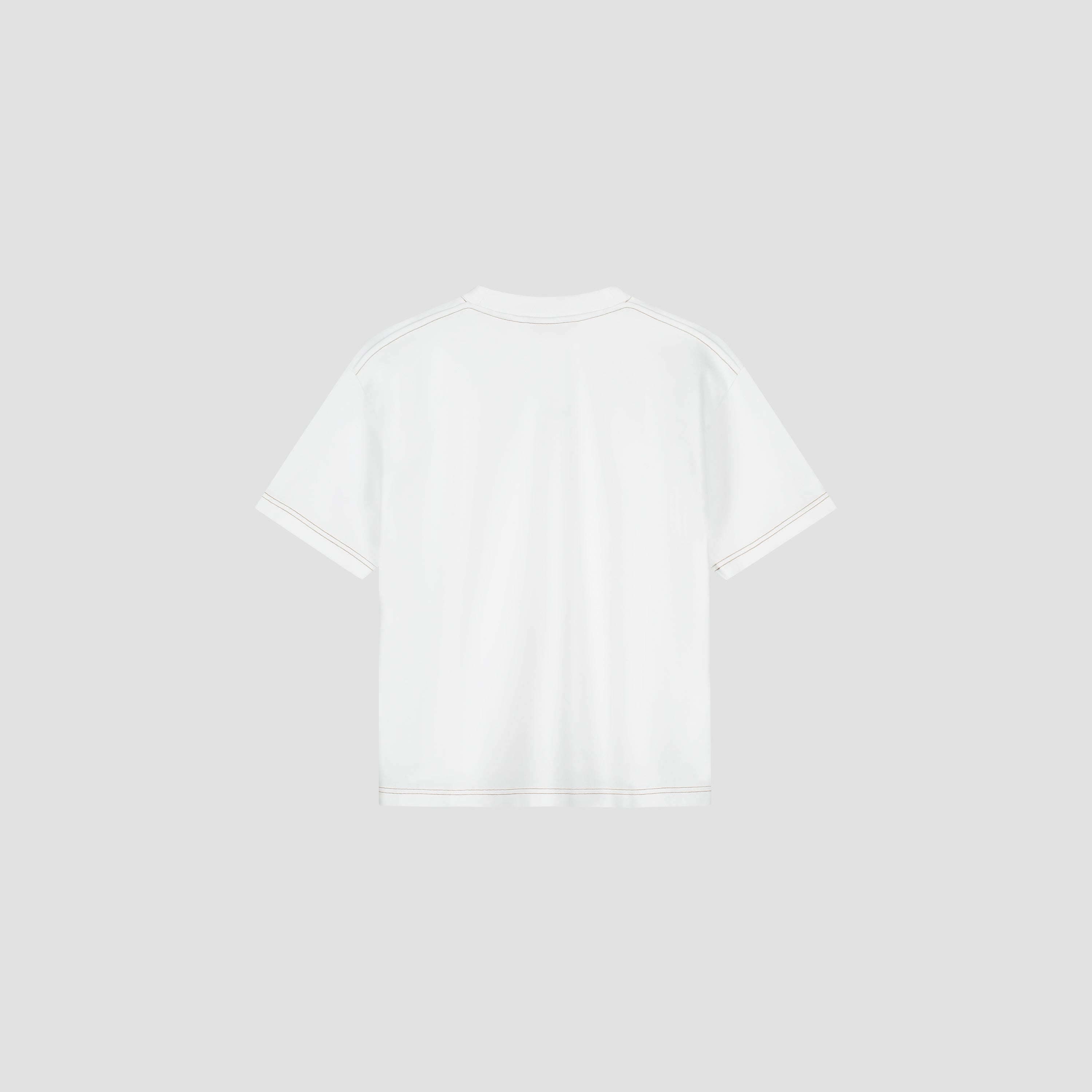 Contrast Retro Logo Boxy Tee - Optical White