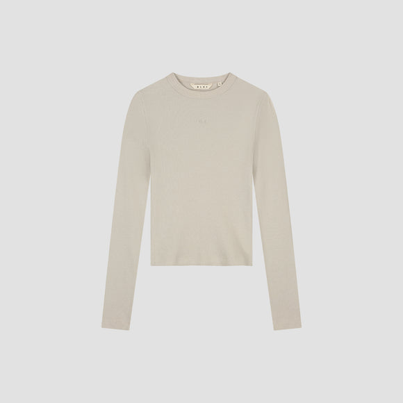 Waffle Top Long Sleeve - Cement