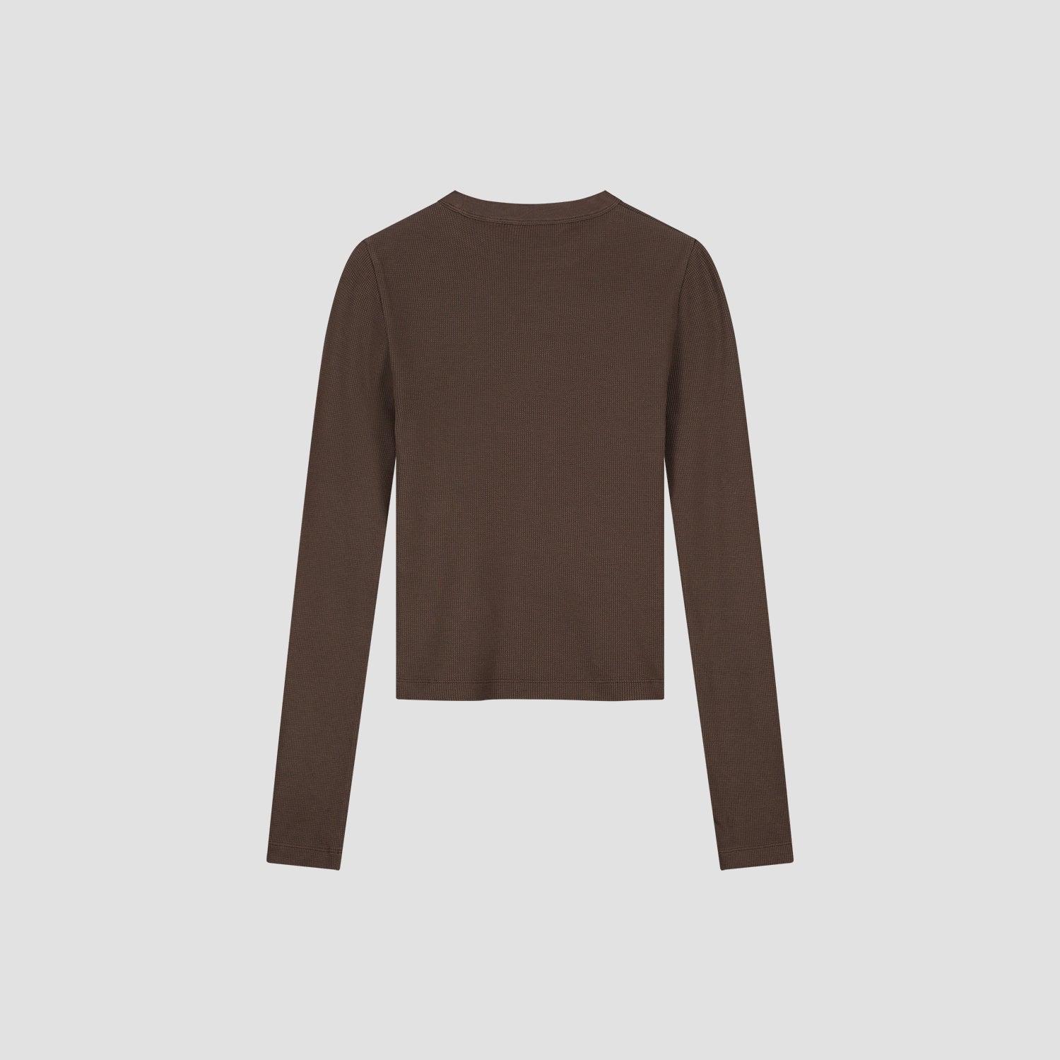 Waffle Top Long Sleeve - Hot Fudge