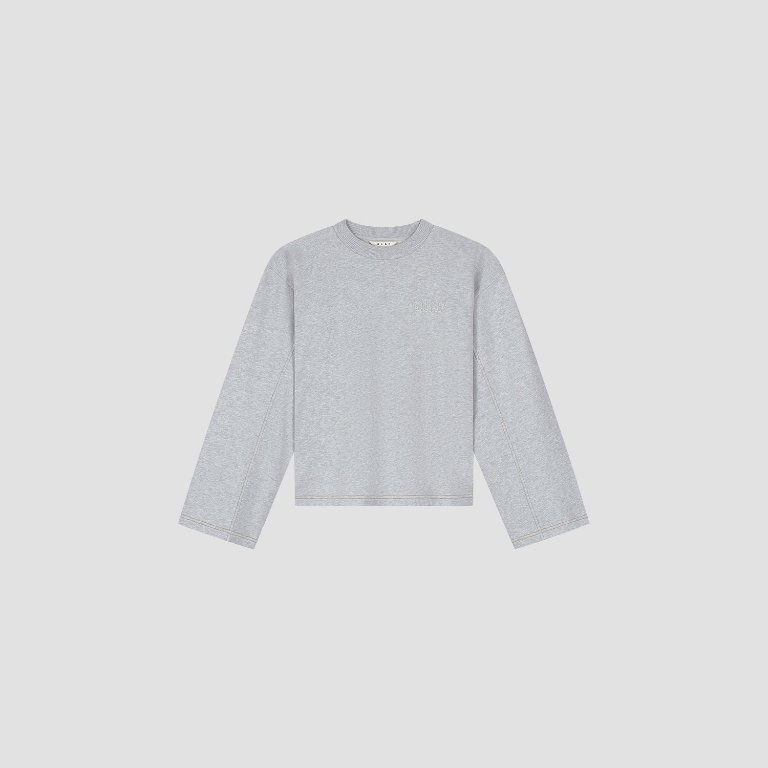 Contrast Retro Logo Crewneck - Heather Grey