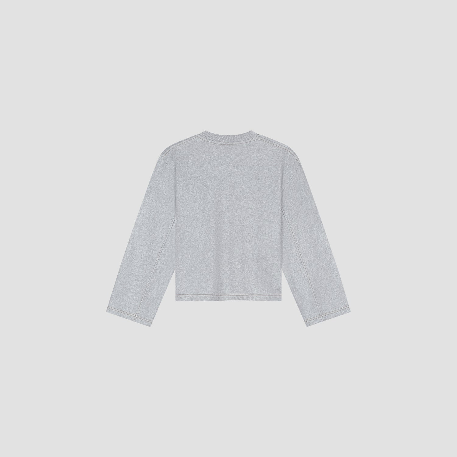 Contrast Retro Logo Crewneck - Heather Grey
