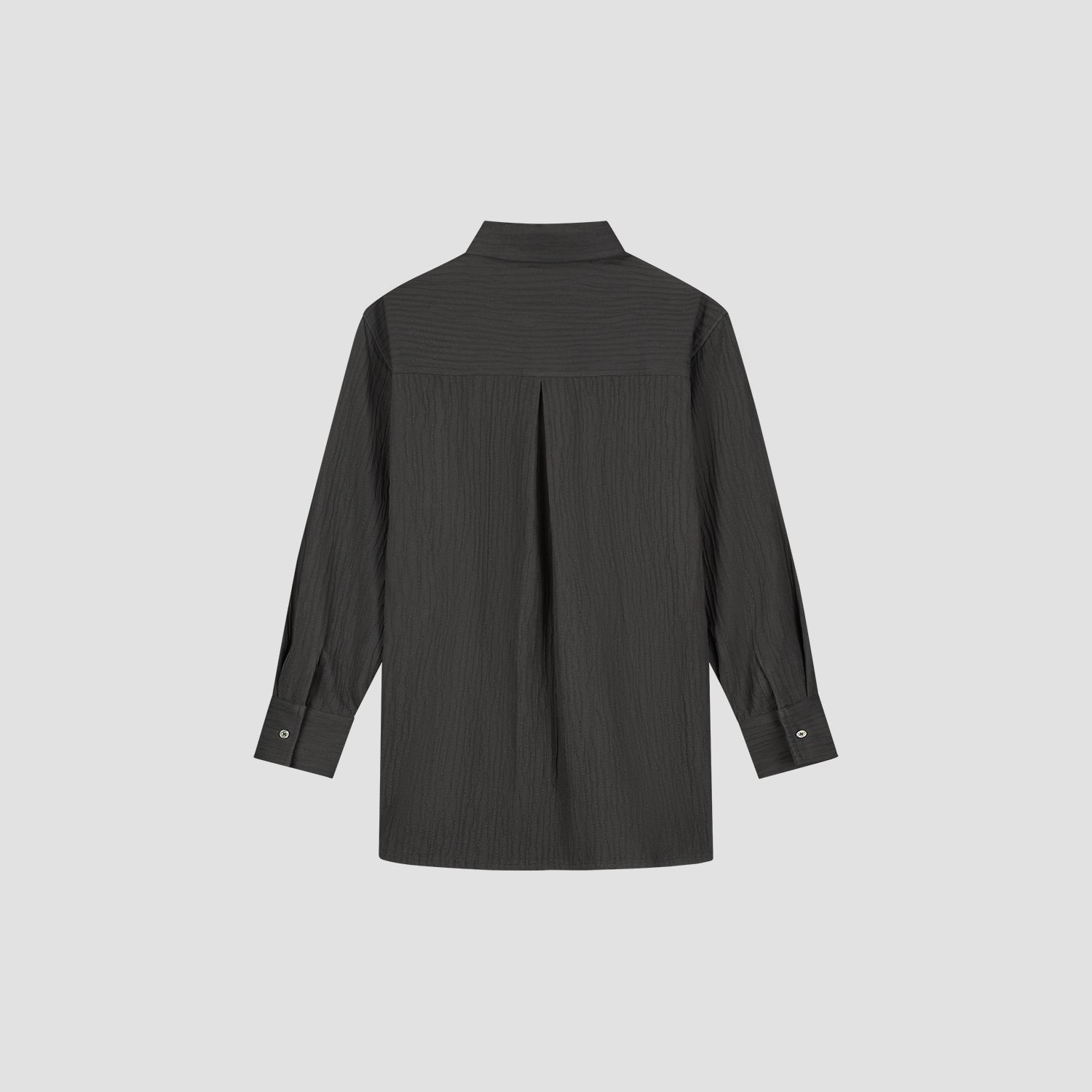 Textured Drapey Shirt - Black