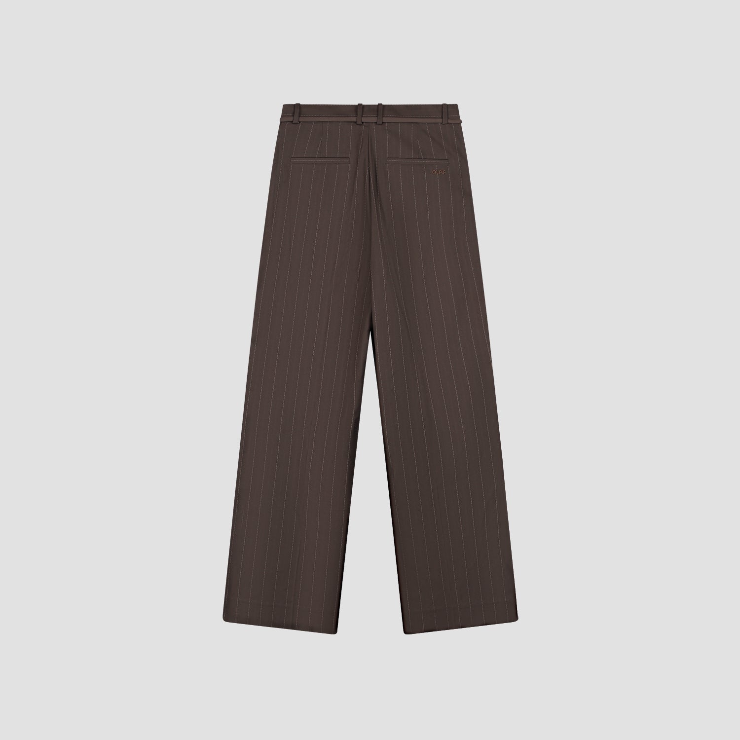 Pinstripe Tailored Trousers - Hot Fudge