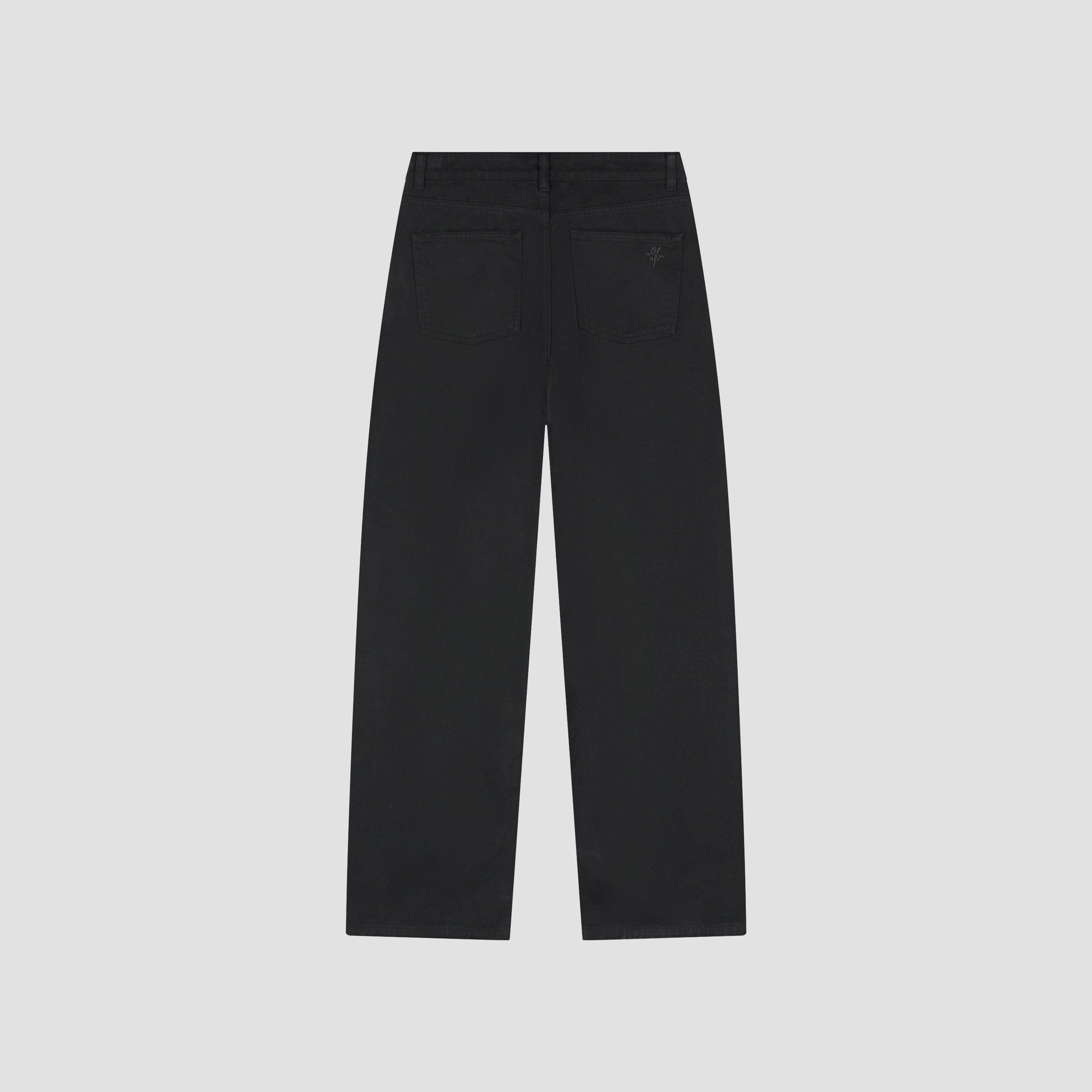 Brushed Twill Denim Pant - Black