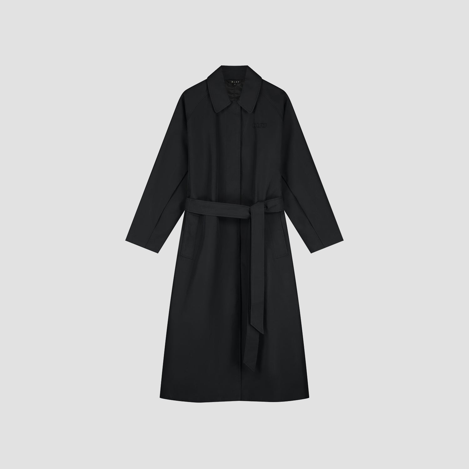 Retro Logo Trench Coat - Black