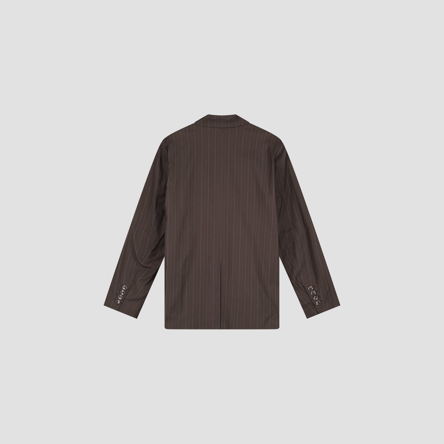 Pinstripe Tie Detail Blazer - Hot Fudge