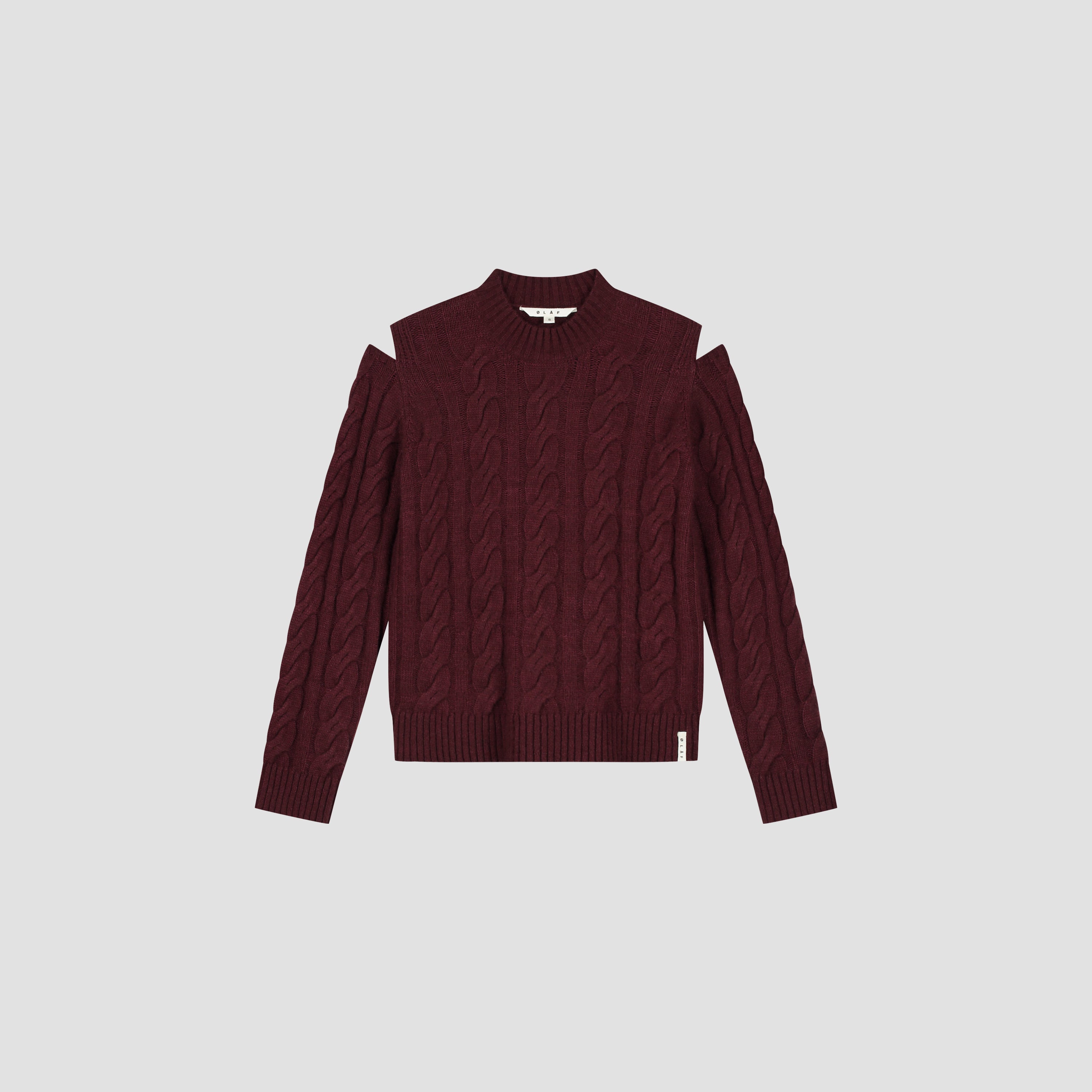 Cable Crewneck Knit - Rum Raisin