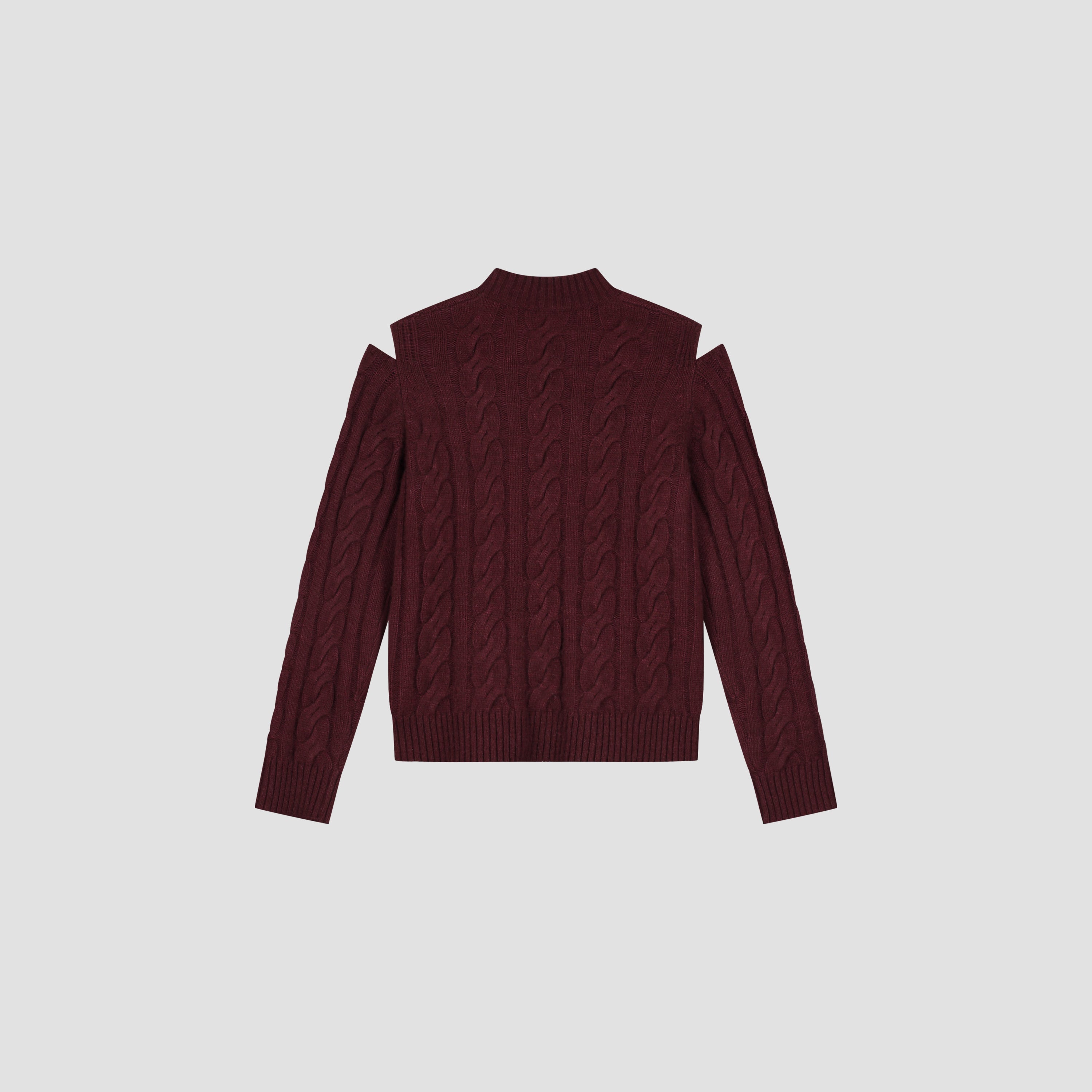 Cable Crewneck Knit - Rum Raisin