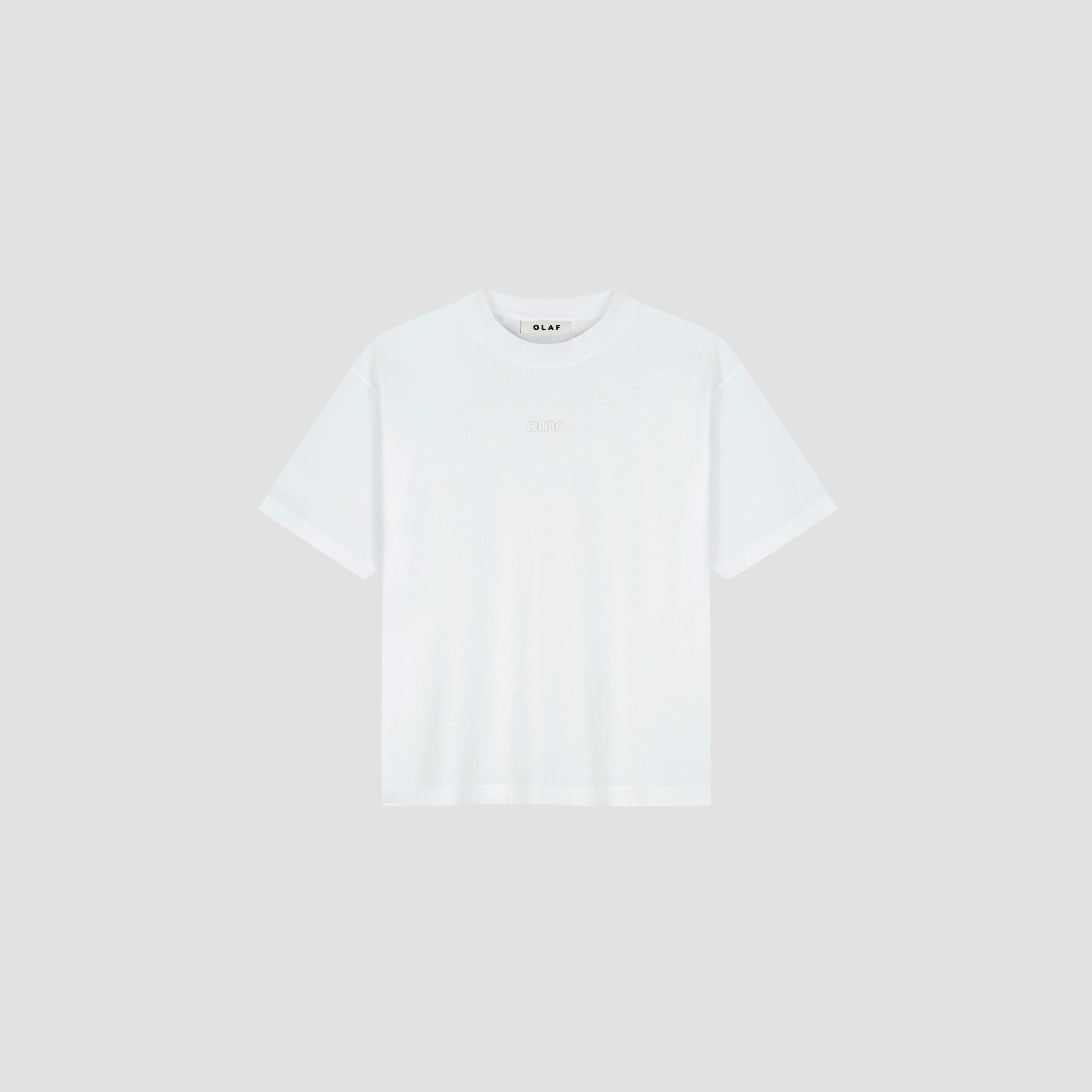 Brushstroke Graphic Boxy Tee - Optical White