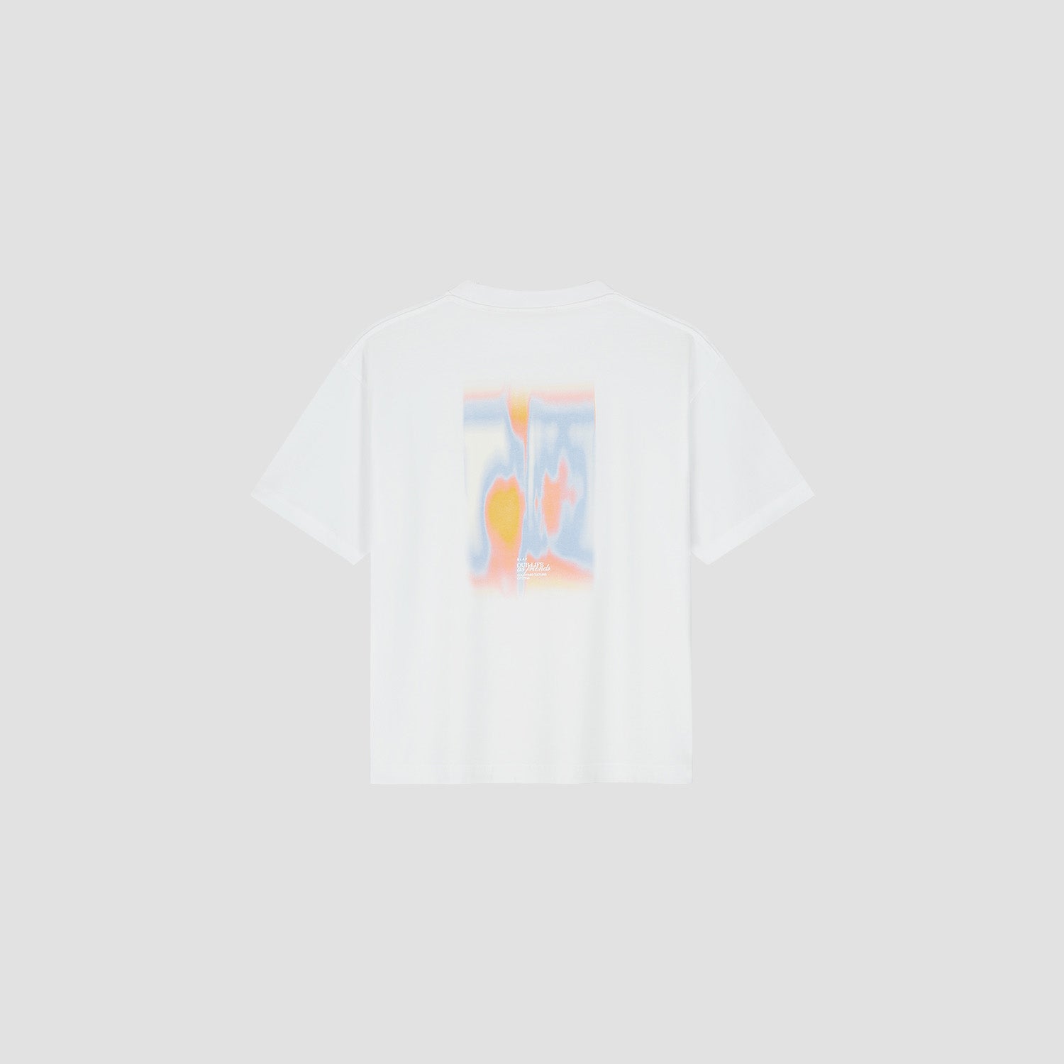 Brushstroke Graphic Boxy Tee - Optical White