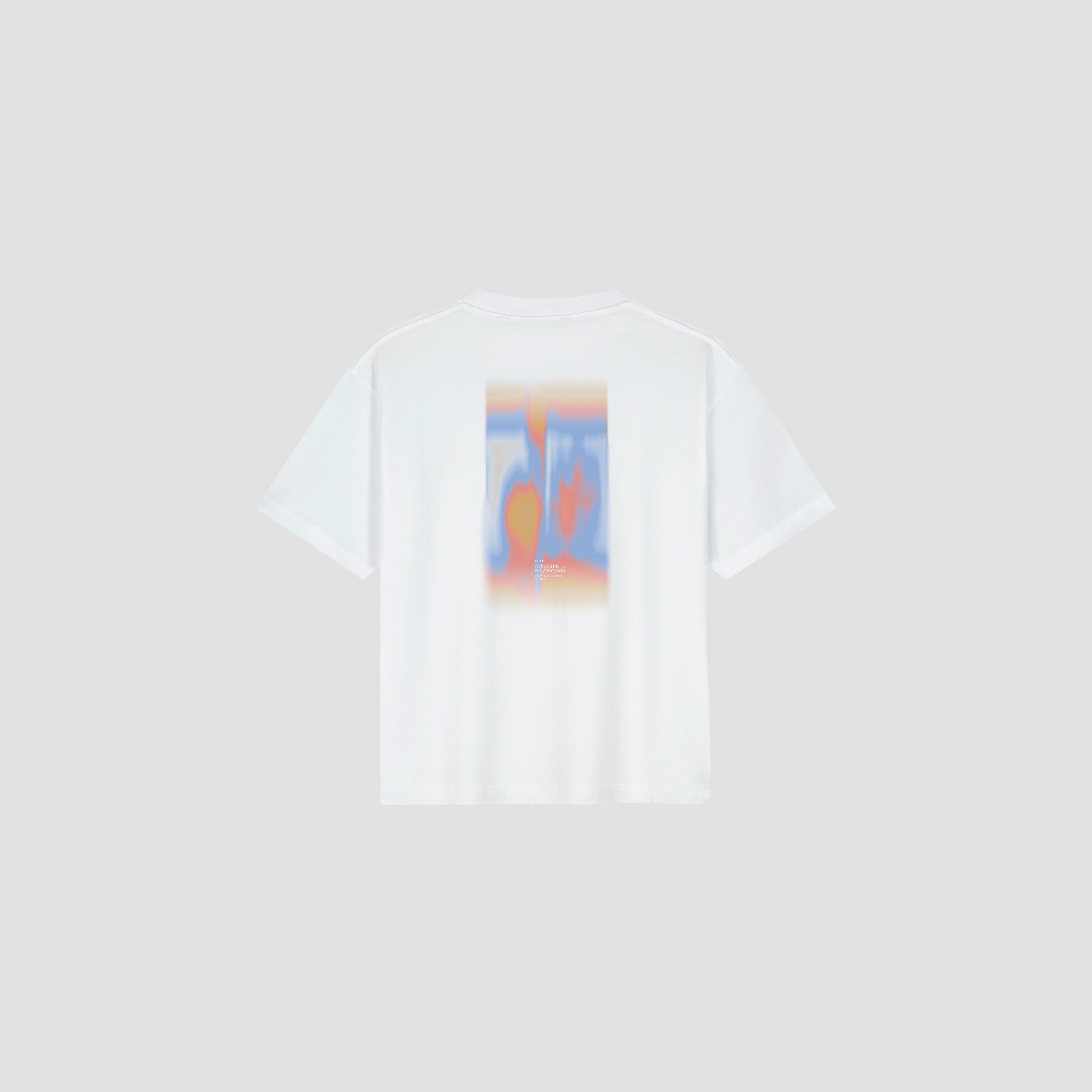 Brushstroke Graphic Boxy Tee - Optical White