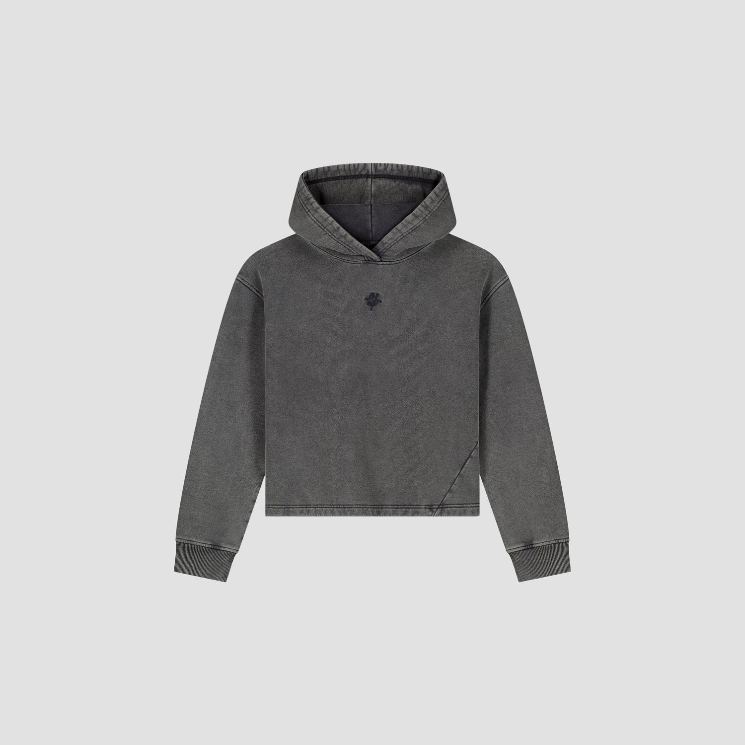Monogram Washed Hoodie - Charcoal