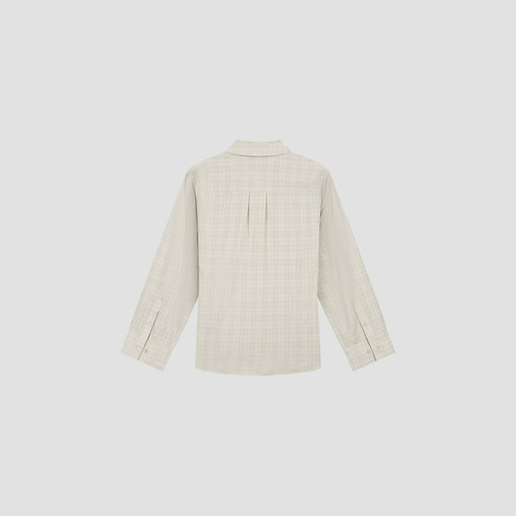 Checked Fitted Shirt - Cement