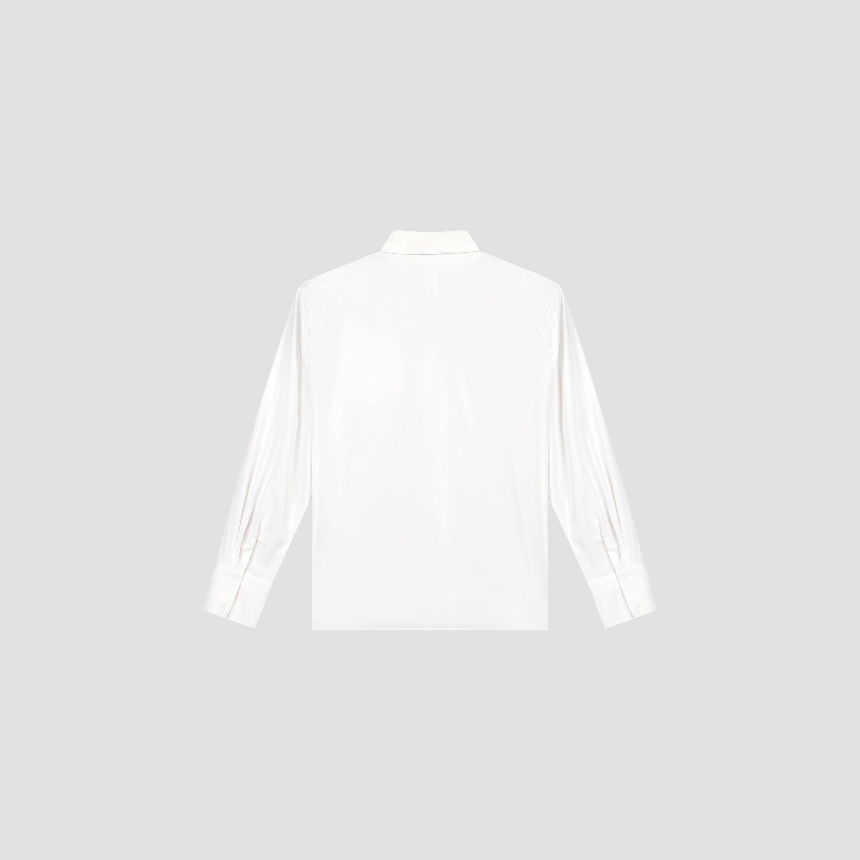 Drapey Asymmetric Shirt - Optical White