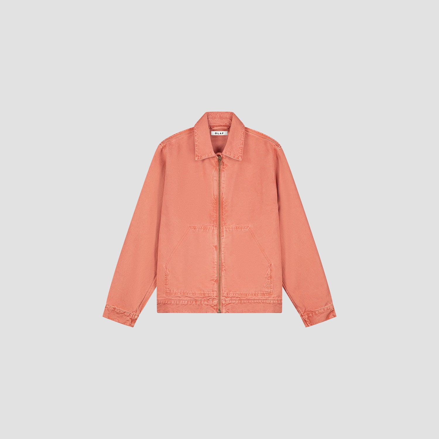 Washed Canvas Jacket - Burnt Coral