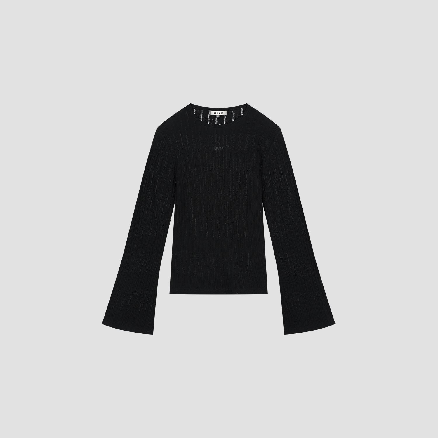 Retro Logo Wide Sleeve Knit - Black