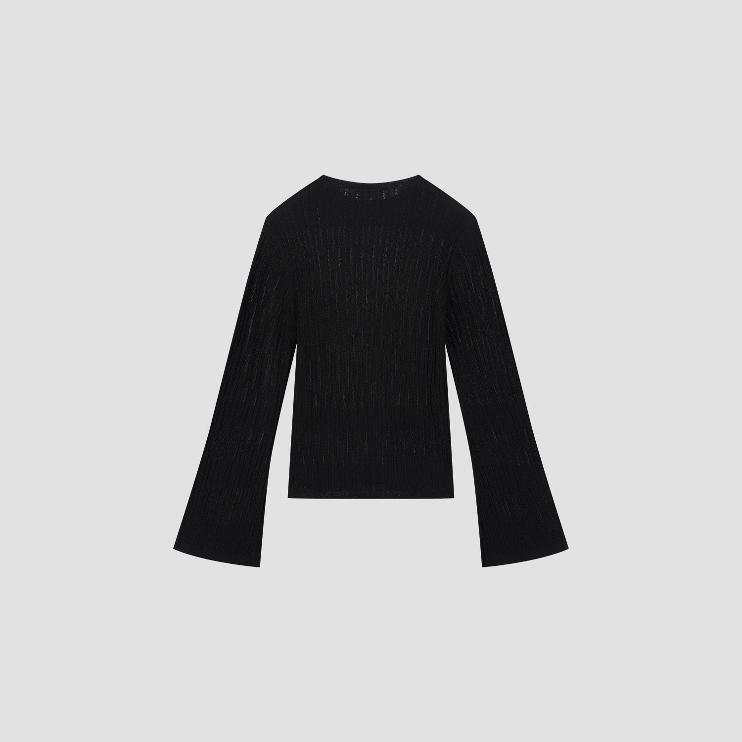 Retro Logo Wide Sleeve Knit - Black