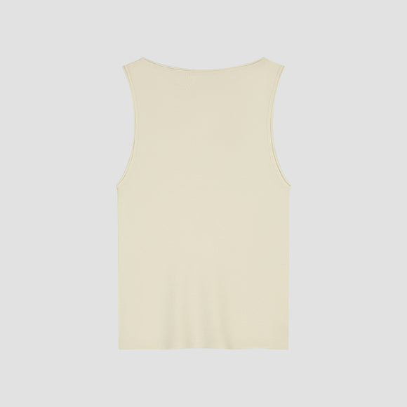 Retro Logo Sleeveless Knit - Off-White