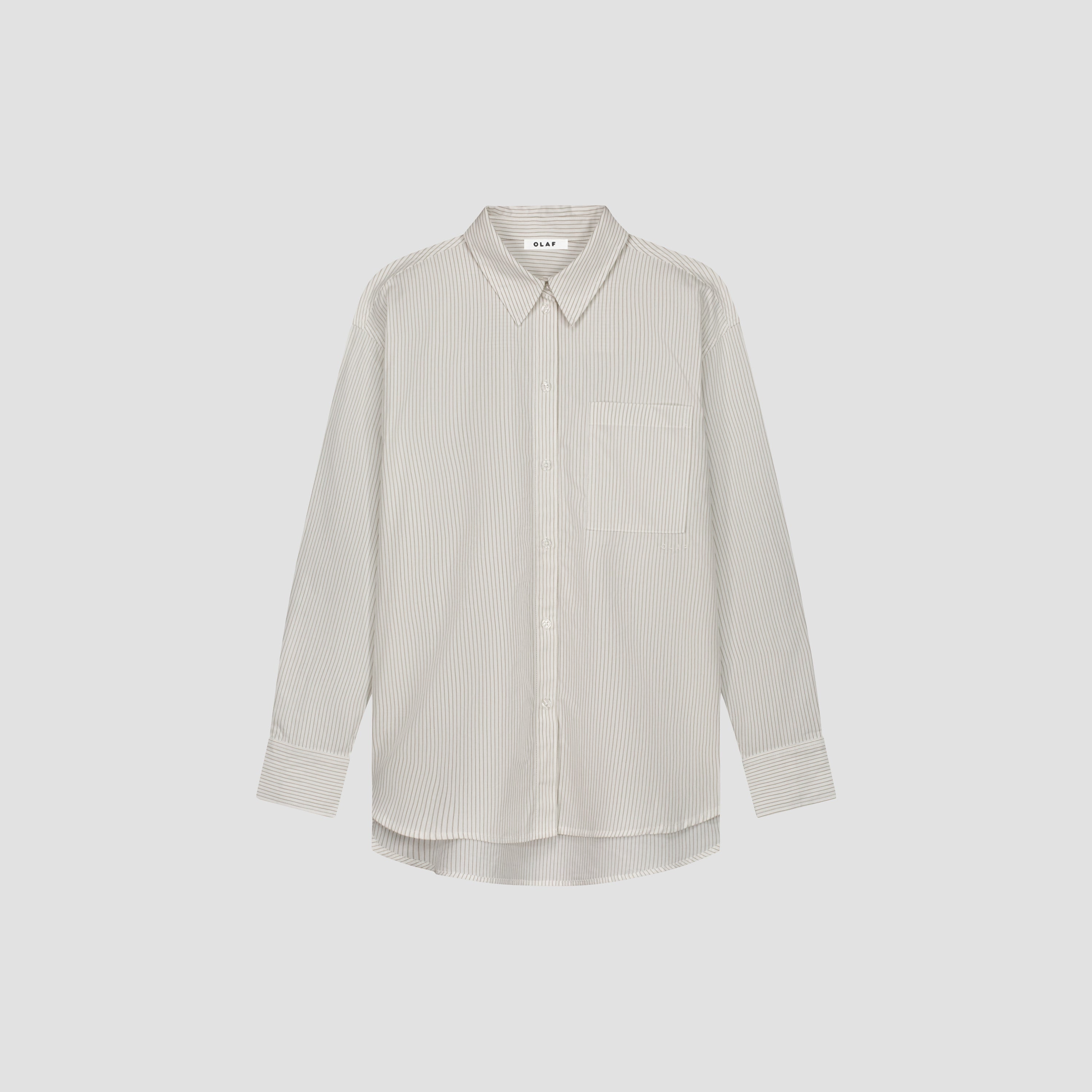 Stripe Oversized Shirt - Off-White/Treehouse