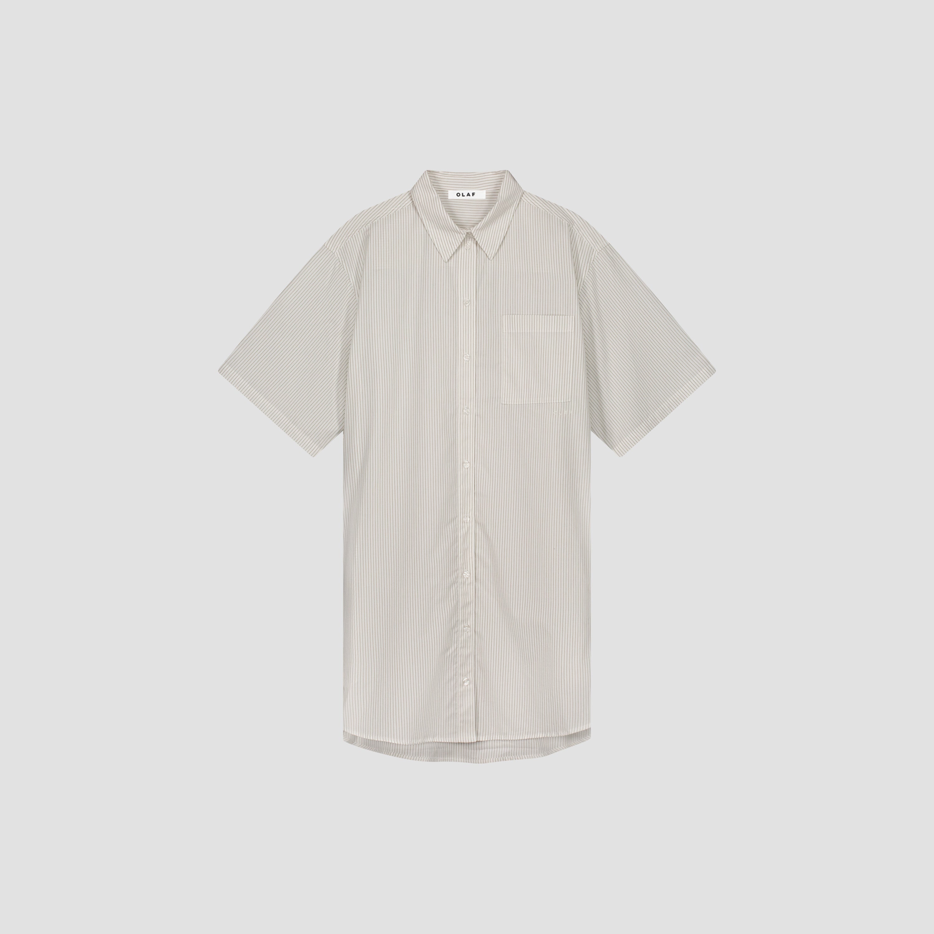 Stripe Shirt Dress - Off-White/Treehouse