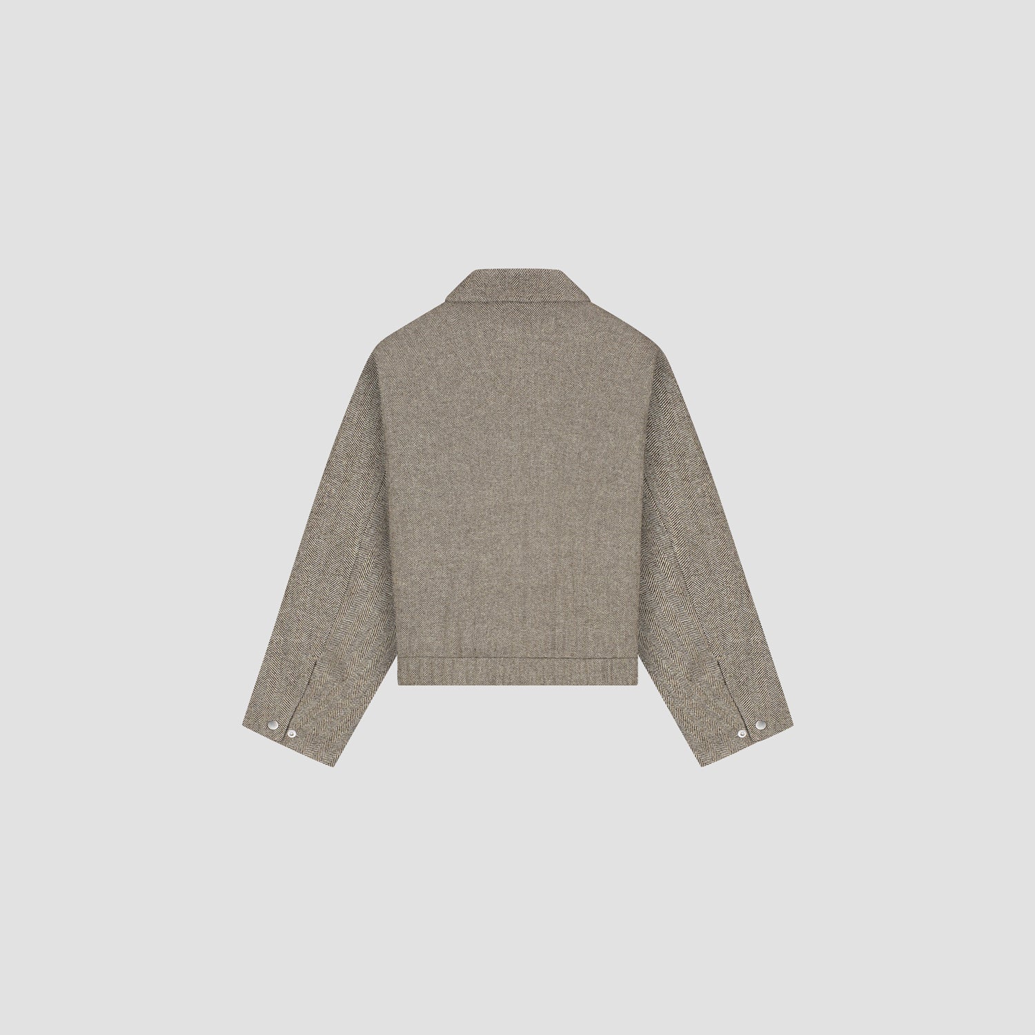 Wool Herringbone Jacket - Chocolate Chip