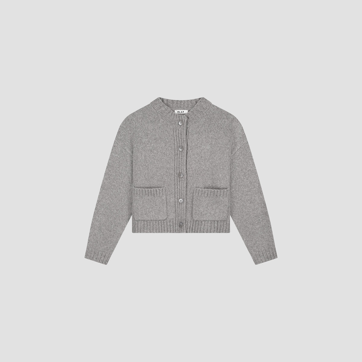 Wool Knitted Cardigan - Sharkskin