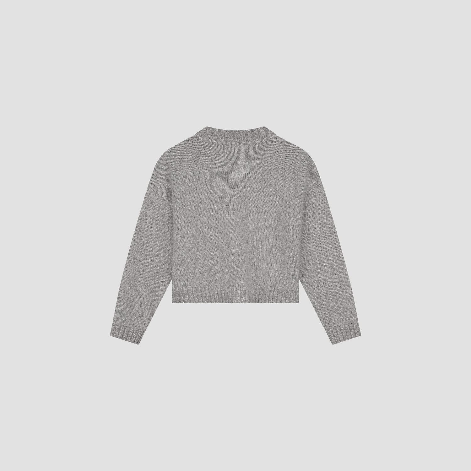 Wool Knitted Cardigan - Sharkskin