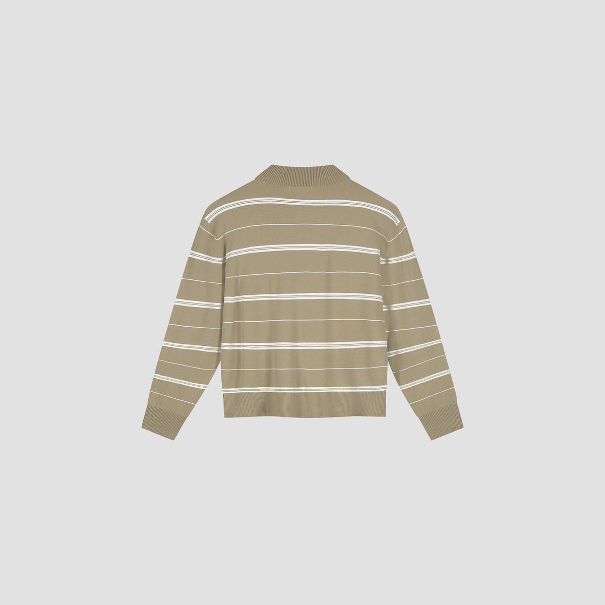 Striped Knitted Polo - Chocolate Chip