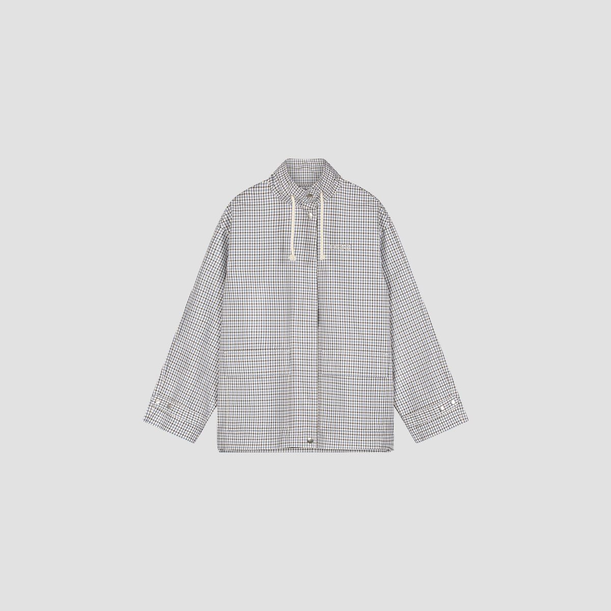 RELAXED PLAID JACKET | BRACKEN / DUSTY BLUE