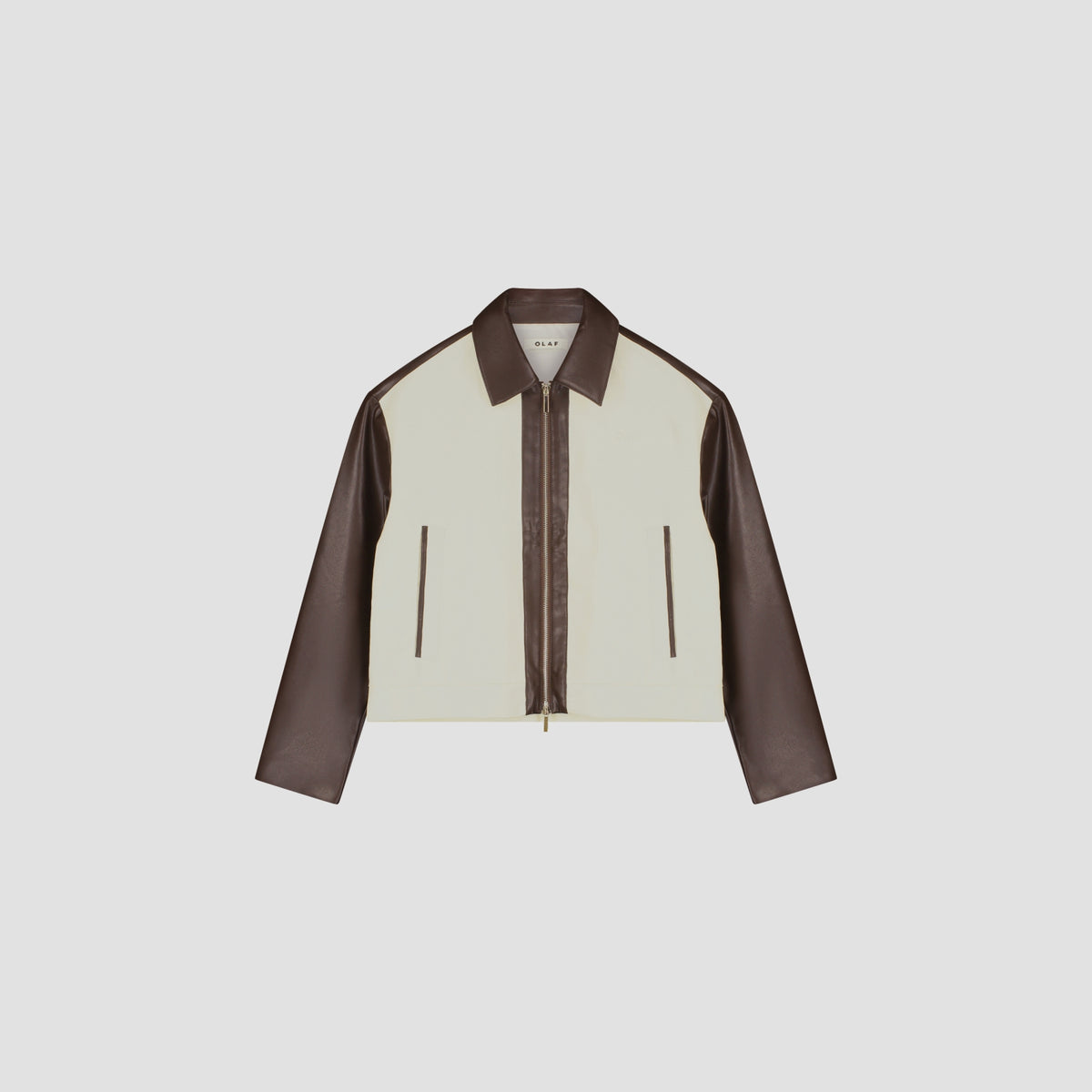 MIXED MEDIA ZIP JACKET | ANCIENT SCROLL / BRACKEN
