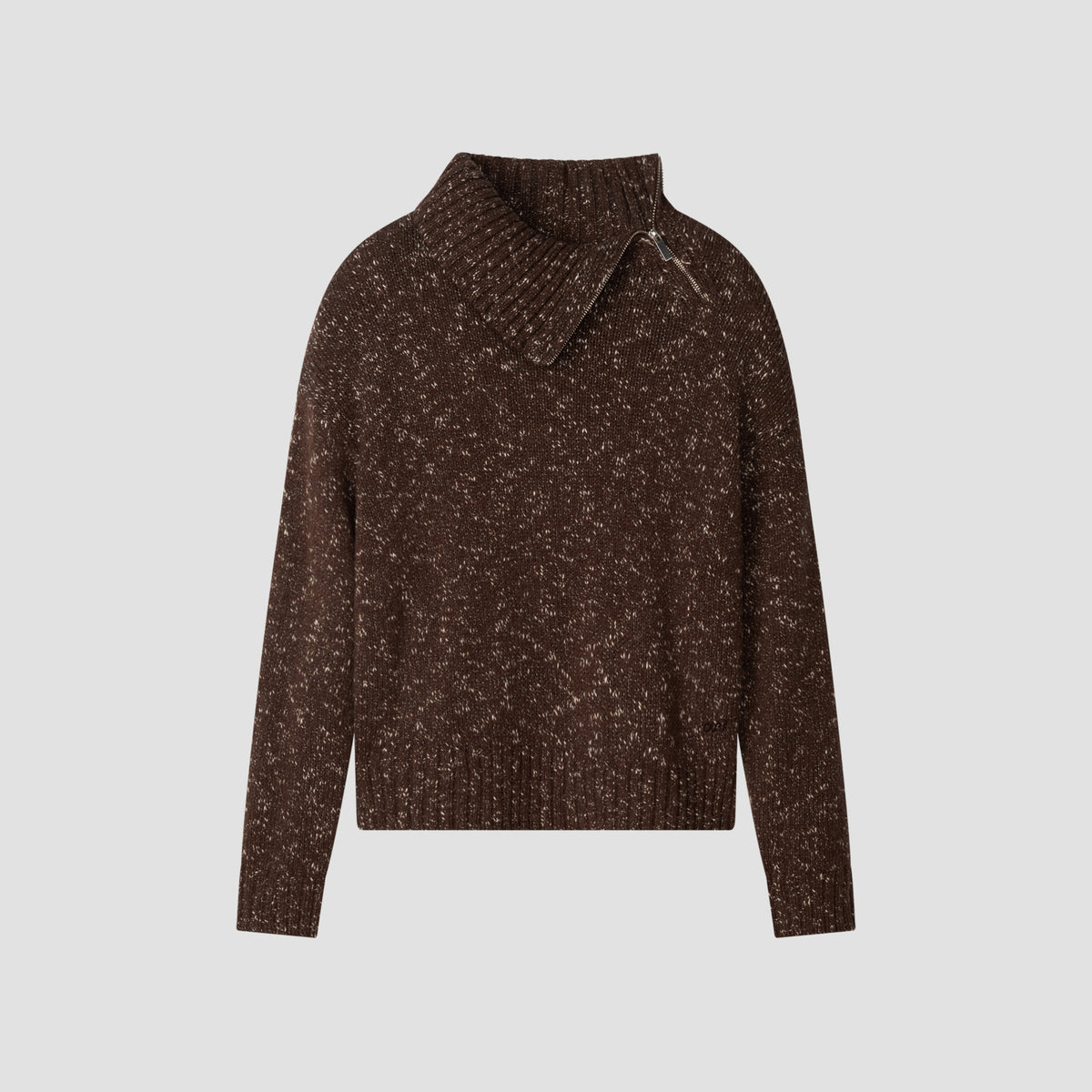 ASYMMETRIC HALF ZIP KNIT | BRACKEN