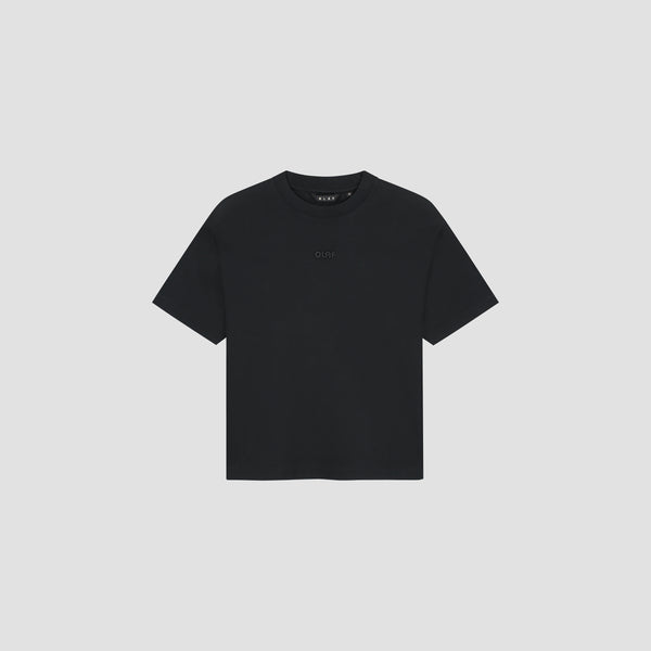 Retro Logo Boxy Tee - Black