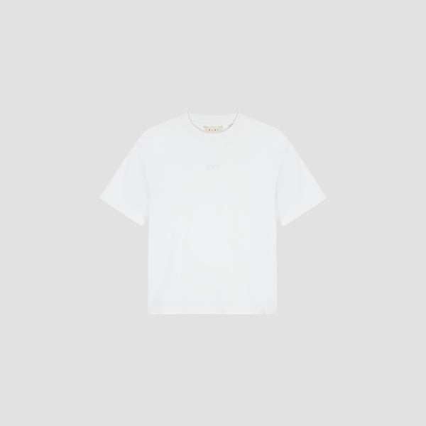 Retro Logo Boxy Tee - Optical White