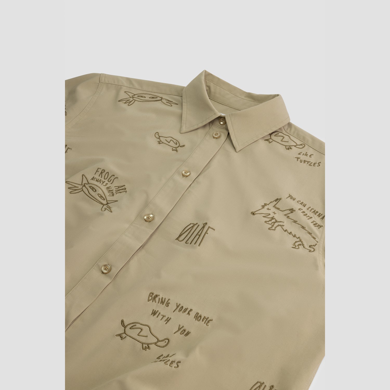 WMN Creature Embro Shirt - Beige