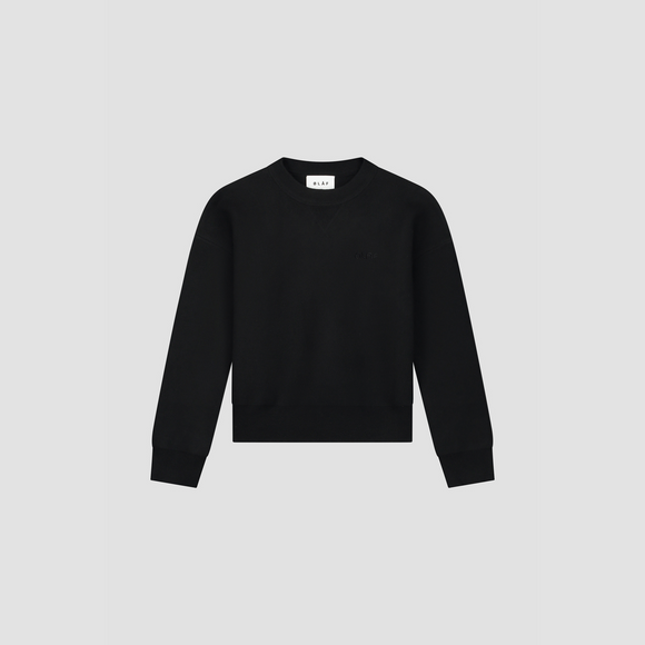 WMN Knit Varsity Crewneck - Black