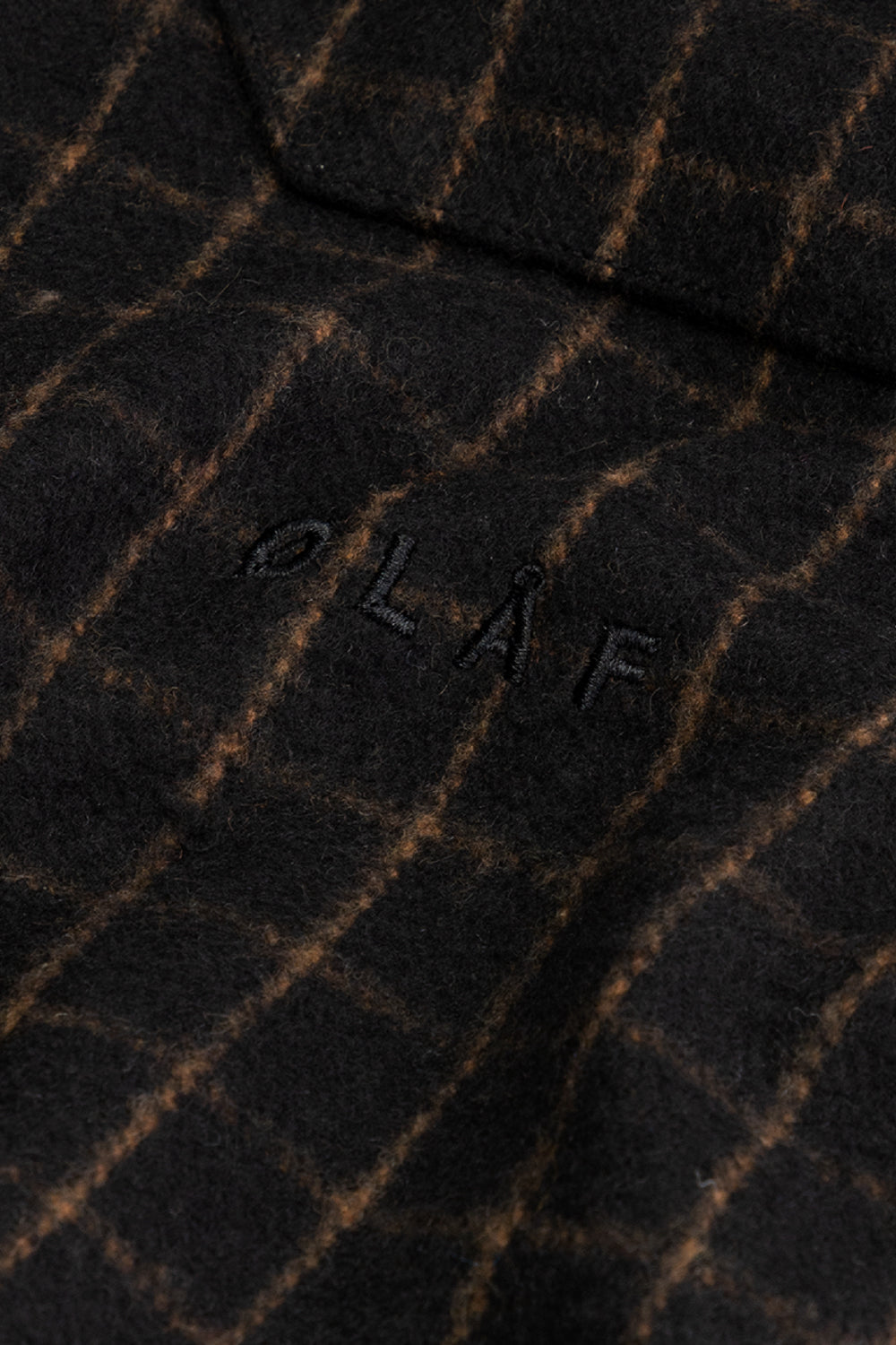 Wool Grid Shacket - Black / Brown