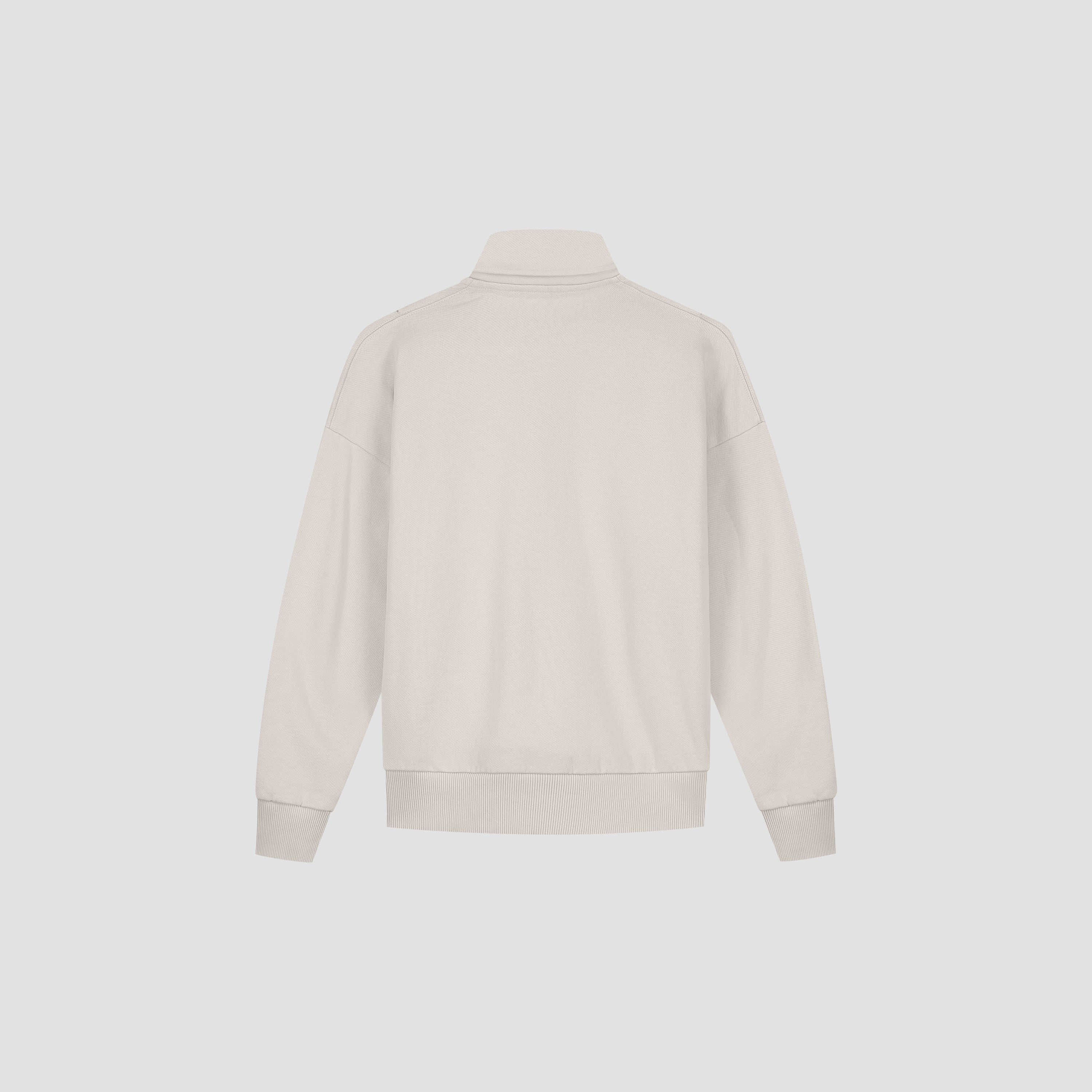 Retro Logo Half Zip Sweat - Cement