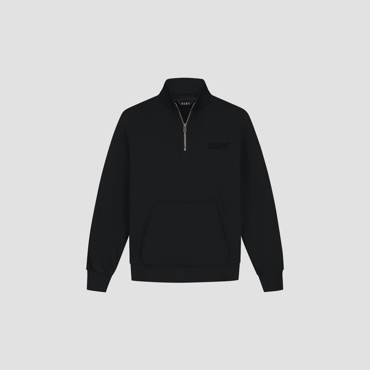 Signature Zip Mock - Black