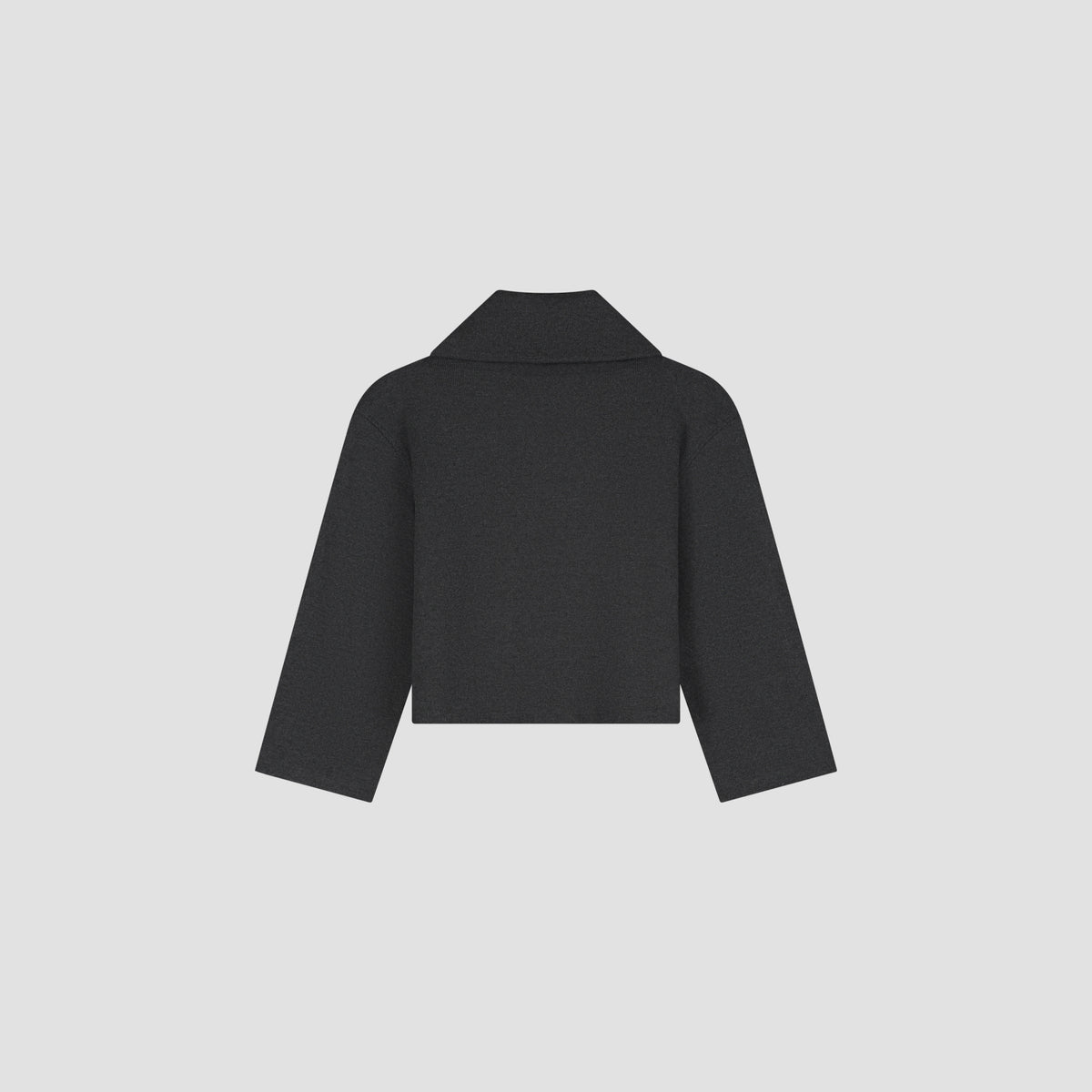 HALF ZIP RIB SWEAT | CHARCOAL